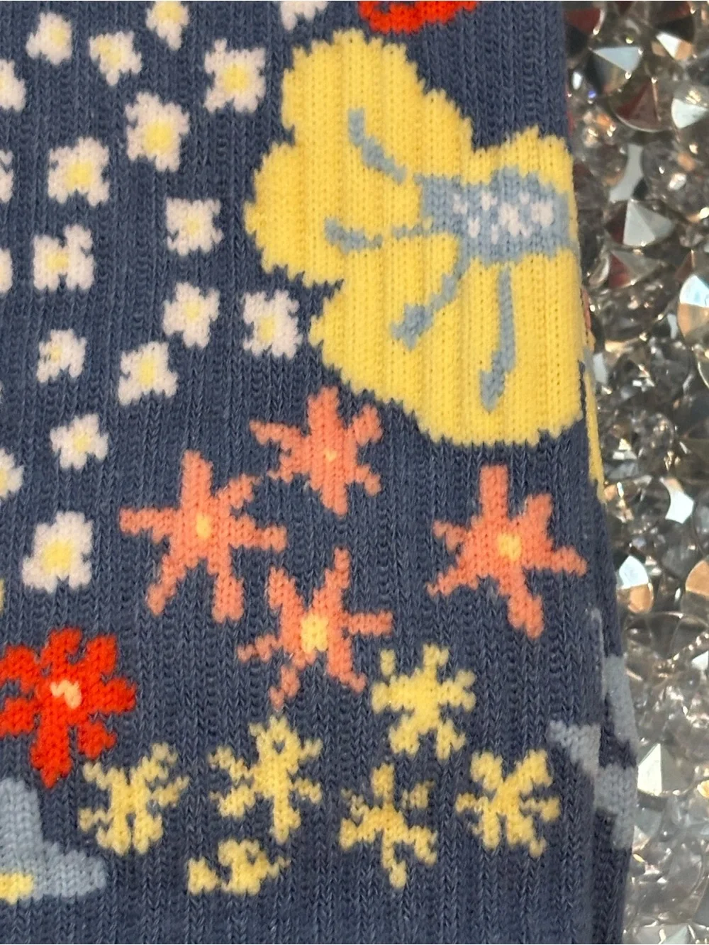 Vans Floral Crew Socks Blue Multicolor Flowers NEW 🧦🌼 Unisex
